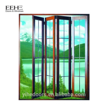 Puertas plegables francesas de aluminio exterior.